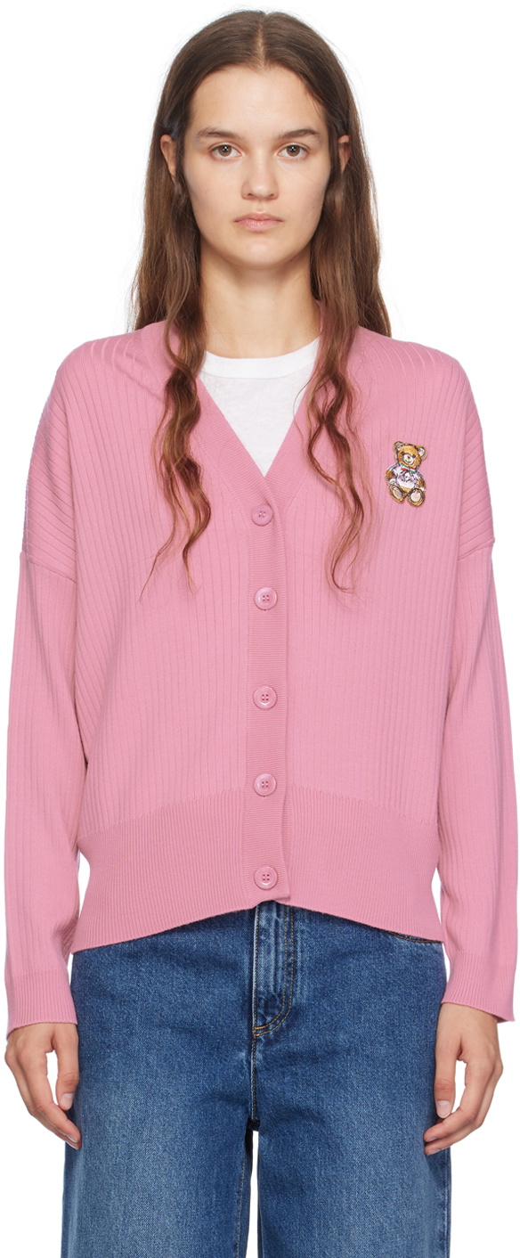 Moschino Off-White Teddy Bear Cardigan Moschino