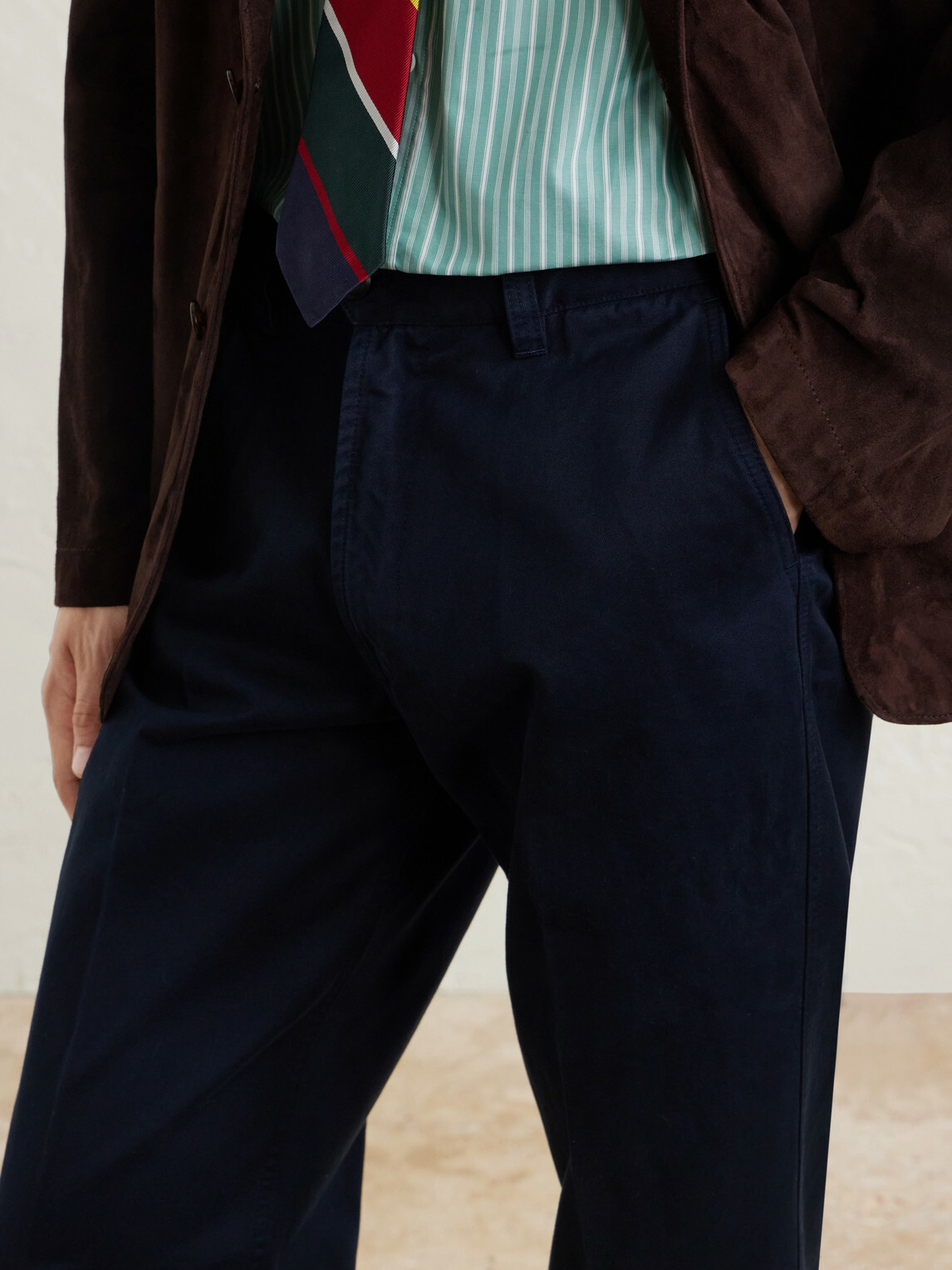 Drake's - Straight-Leg Cotton Trousers - Blue