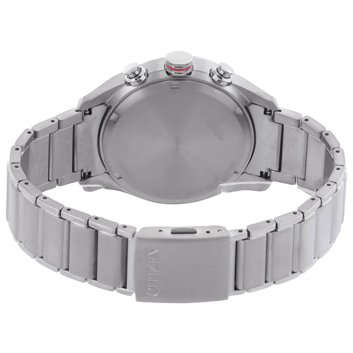 Citizen Super Titanium Eco-Drive Chronograph Black Dial Mens Watch CA4491-82E