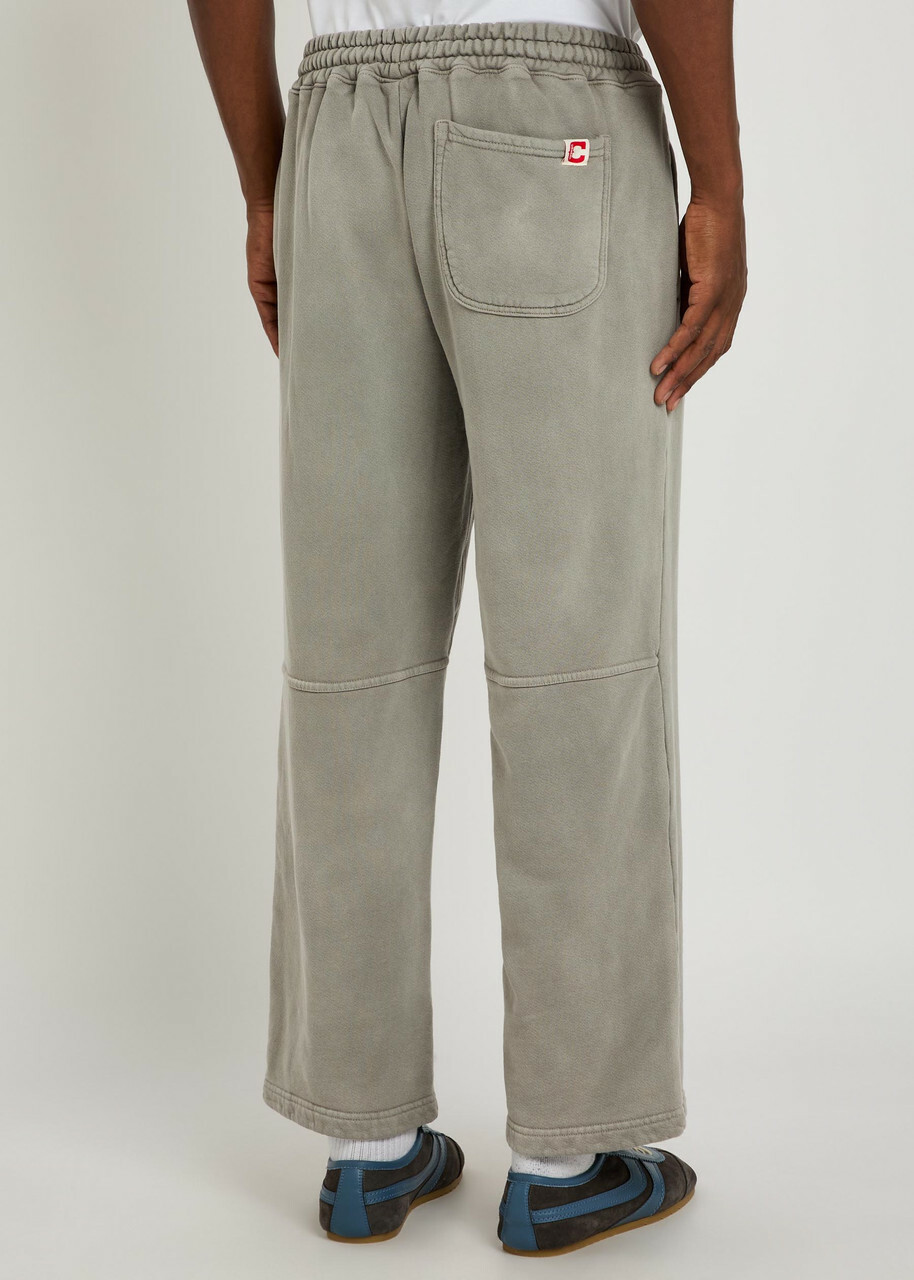 Cherry Los Angeles Hollywood Parachute Printed Cotton Sweatpants Grey