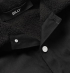 BILLY - Fleece-Lined Denim Jacket - Black