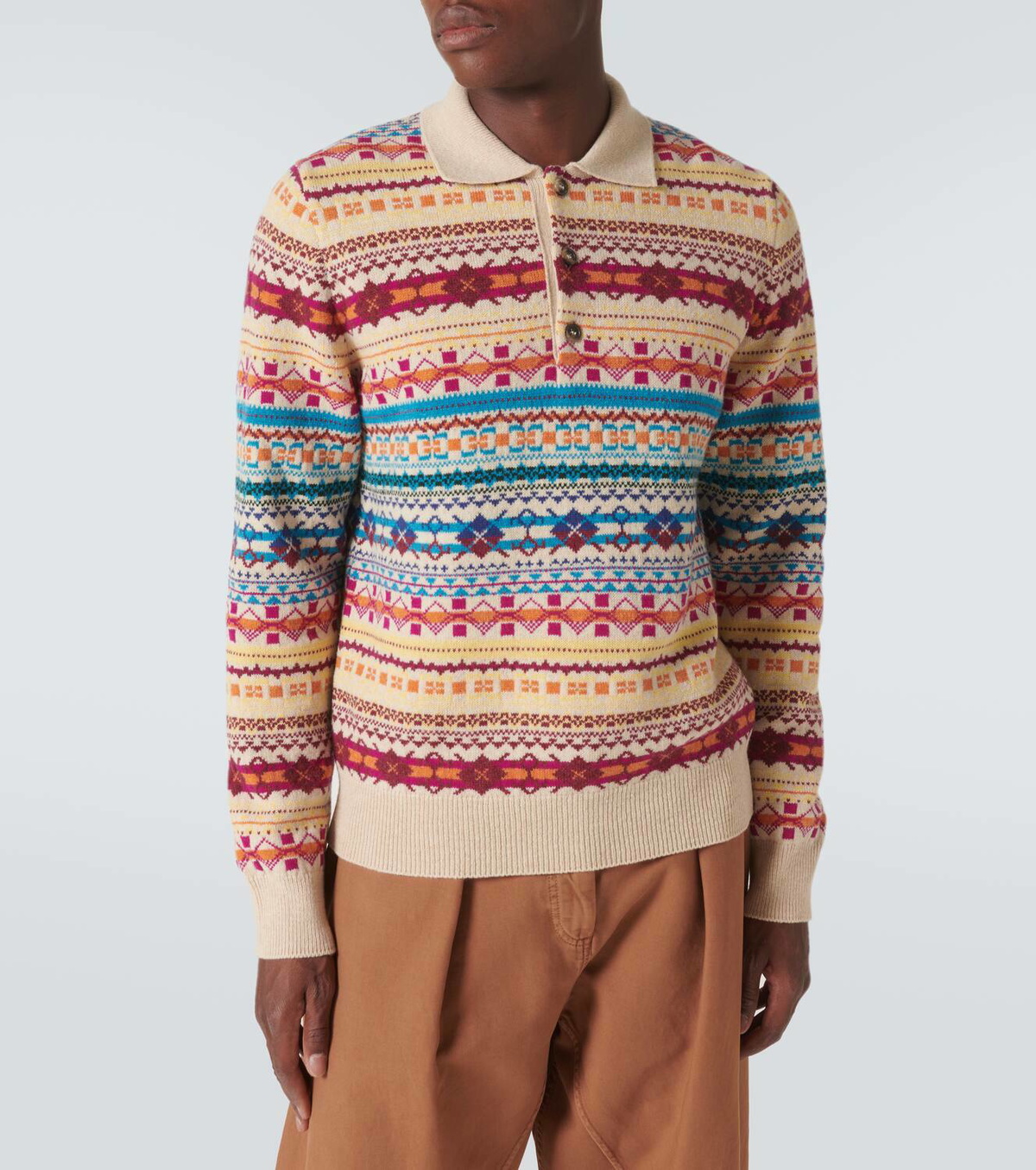 トップス LOEWE WOOL POLO SWEATER Polo sweater in wool Grey - LOEWE