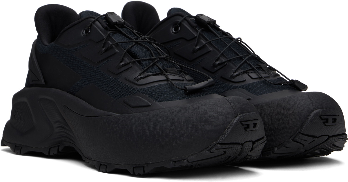 新作【DIESEL×TIMBERLAND】D-Cage Runner-Sneakers Men's D-Cage Runner-Sneakers in TPU-trimmed ripstop | Black