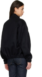 Nothing Written Navy Plaza Zip Blouson Jacket