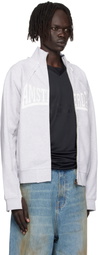 VETEMENTS Gray 'Amsterdam' Patched Zip Sweatshirt