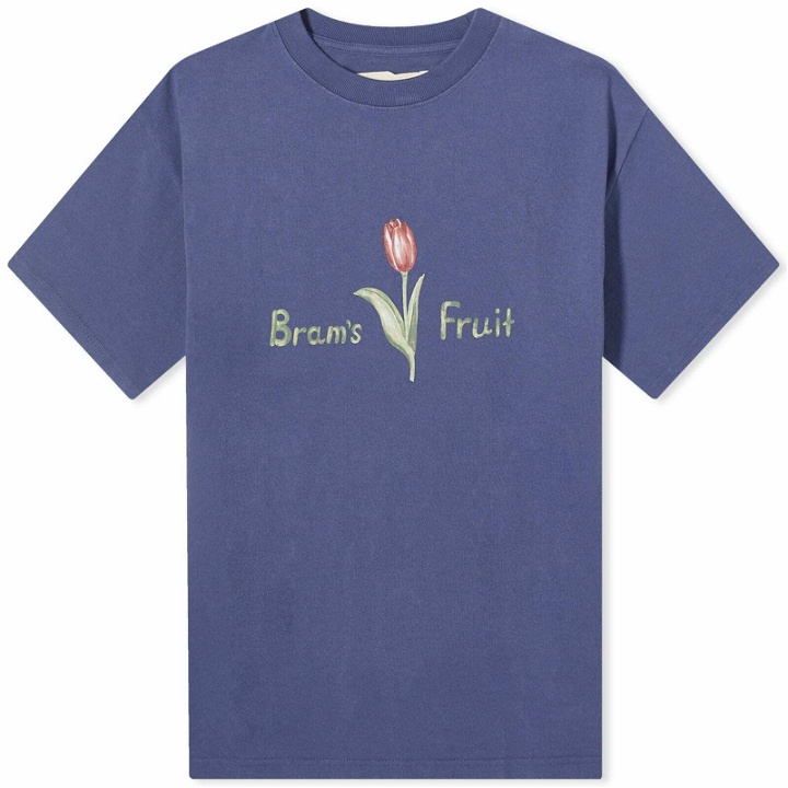 Photo: Bram's Fruit Men's Tulip Aquarel T-Shirt in Blue