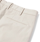 INCOTEX - Slim-Fit Stretch-Cotton Twill Trousers - Neutrals