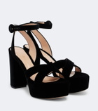 Gianvito Rossi Sabrina velvet platform sandals