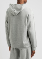 Calvin Klein Logo Hooded Stretch-cotton Sweatshirt Grey