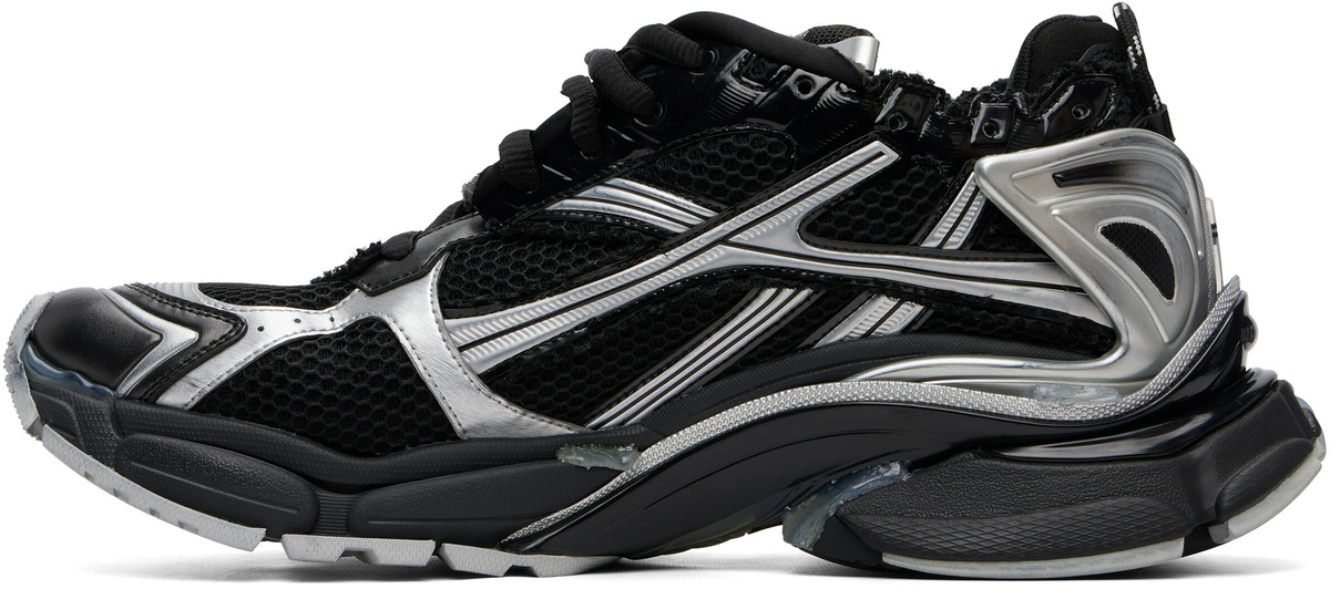 Balenciaga Black & Silver Runner Sneakers