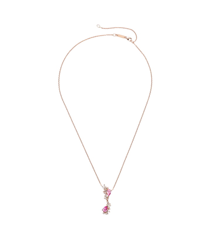 Photo: Suzanne Kalan One Of A Kind 18kt rose gold pendant necklace with sapphire and diamonds