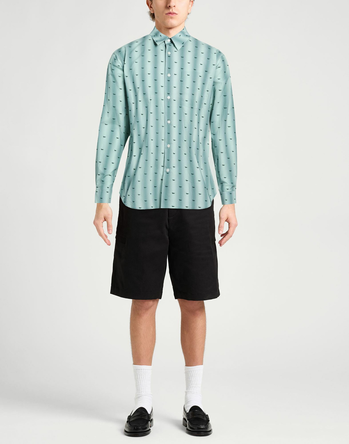 Maison Kitsuné Mens Shirt Light in Green