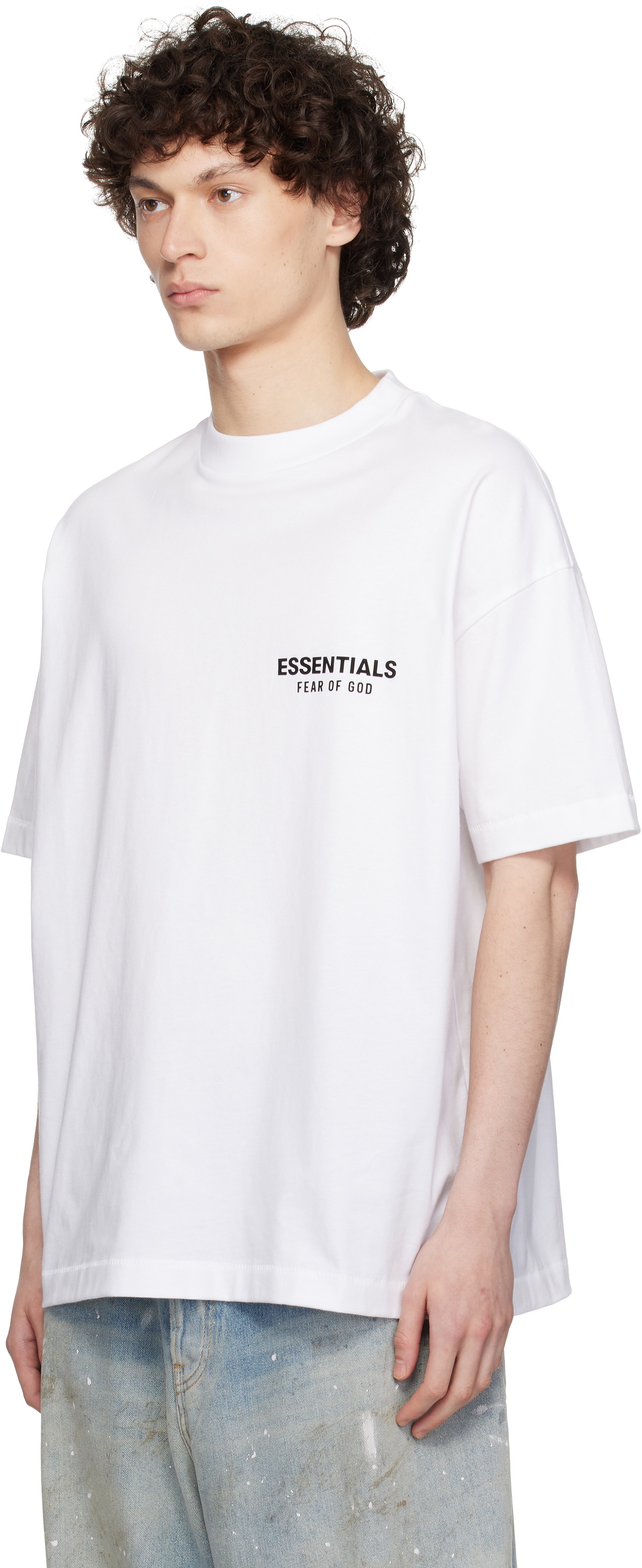Fear of God ESSENTIALS White Classic Short Sleeve T-shirt Fear Of