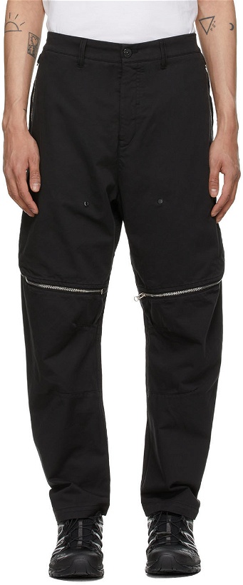 Photo: Stone Island Shadow Project Black Zip Vent Trousers