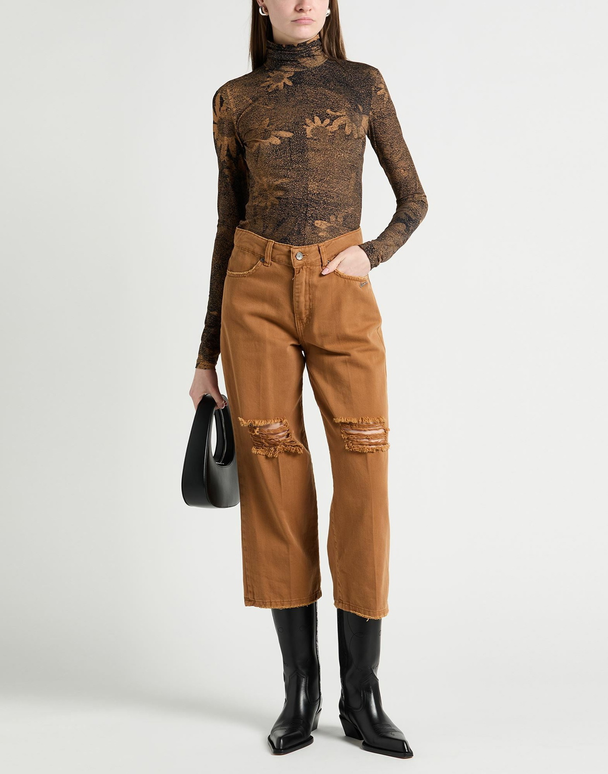 Berna Womens Jeans in Brown