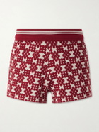 Dries Van Noten - Slim-Fit Jacquard-Knit Shorts - Red