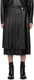 Han Kjobenhavn Black Pleated Faux-Leather Midi Skirt