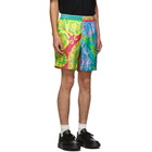 Versace Blue Barocco Shorts