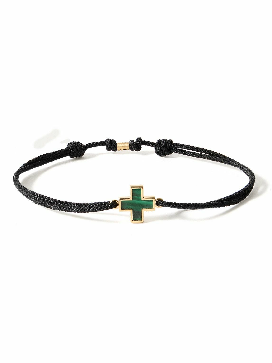 Luis Morais - Gold, Malachite and Cord bracelet
