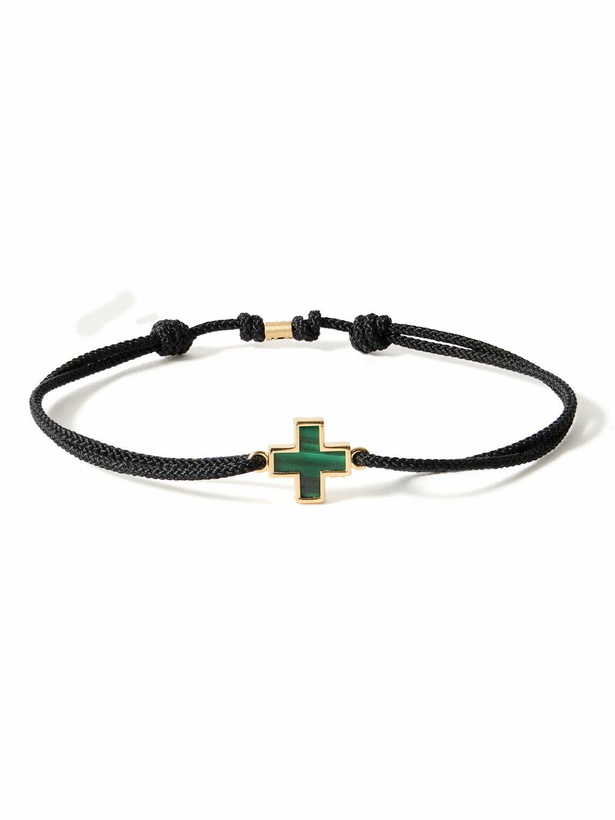 Photo: Luis Morais - Gold, Malachite and Cord bracelet