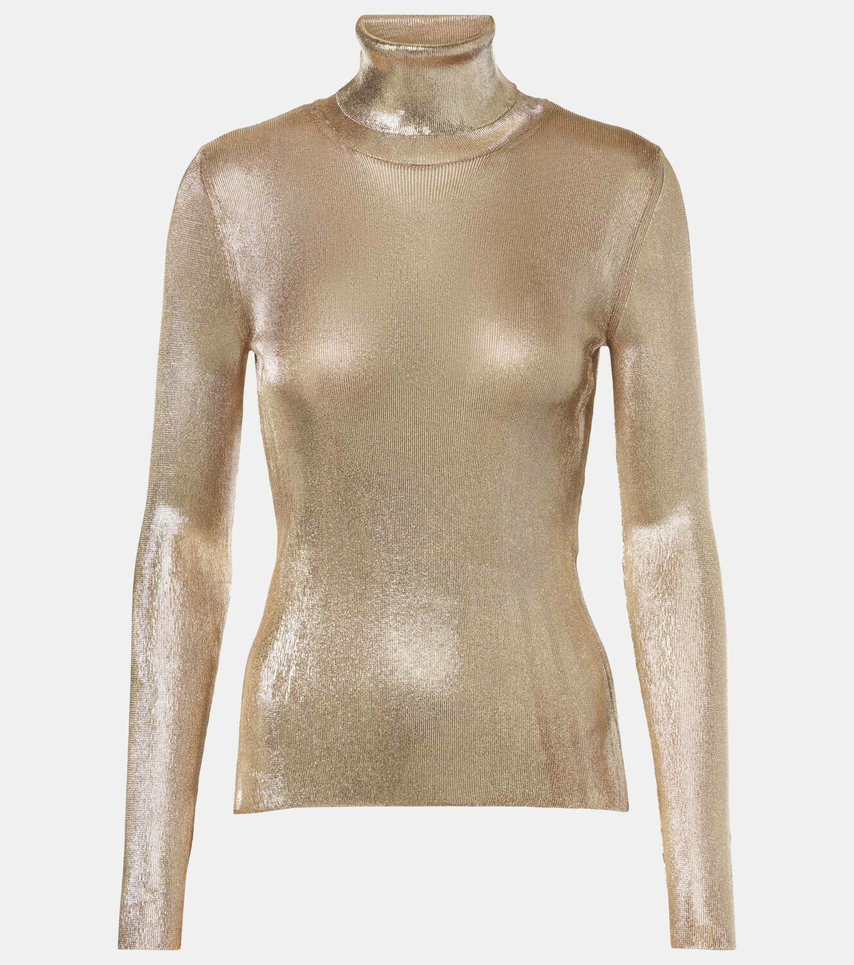 Tom Ford Metallic knit turtleneck sweater