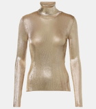 Tom Ford Metallic knit turtleneck sweater