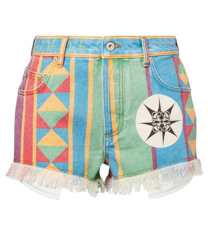Photo: Loewe Paula's Ibiza printed denim shorts