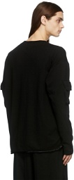 Boramy Viguier Black French Terry Print Long Sleeve T-Shirt