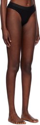 CDLP Three-Pack Black Jacquard Thongs