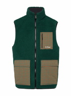MC2 Saint Barth Man Teddy Vest Wanaka With Pied De Poul Print