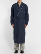 Anderson & Sheppard - Piped Linen Robe - Blue