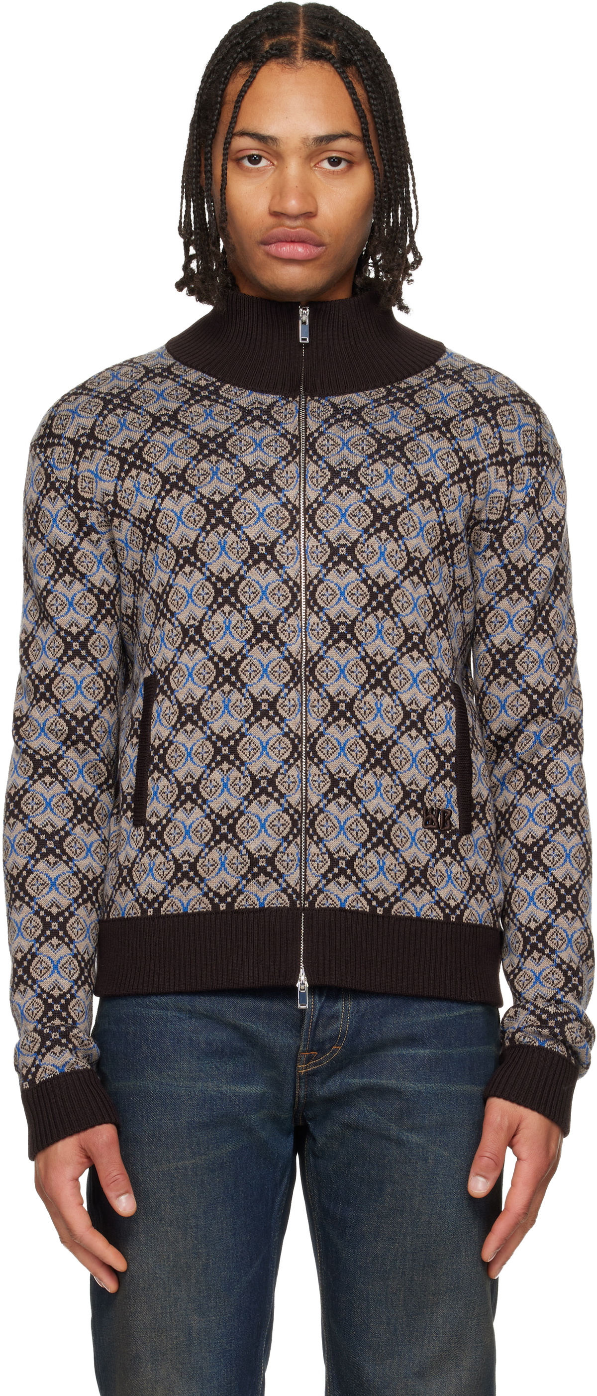 Wales Bonner Brown 'The Reverie' Track Jacket