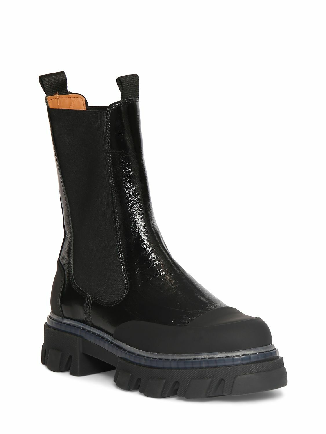 GANNI 50mm Cleated Mid Chelsea Boots