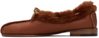 HEREU Tan Tilla Shearling Loafers