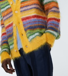 Marni - Striped mohair-blend cardigan