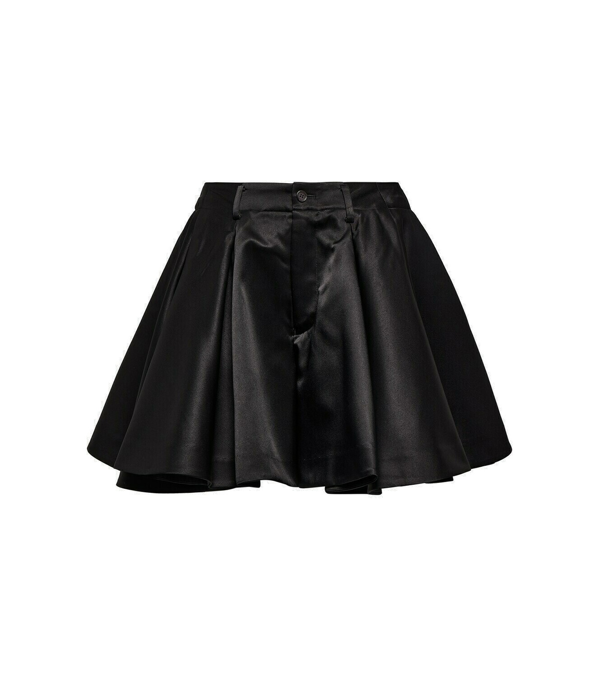 Noir Kei Ninomiya black cropped trousers with faux leather