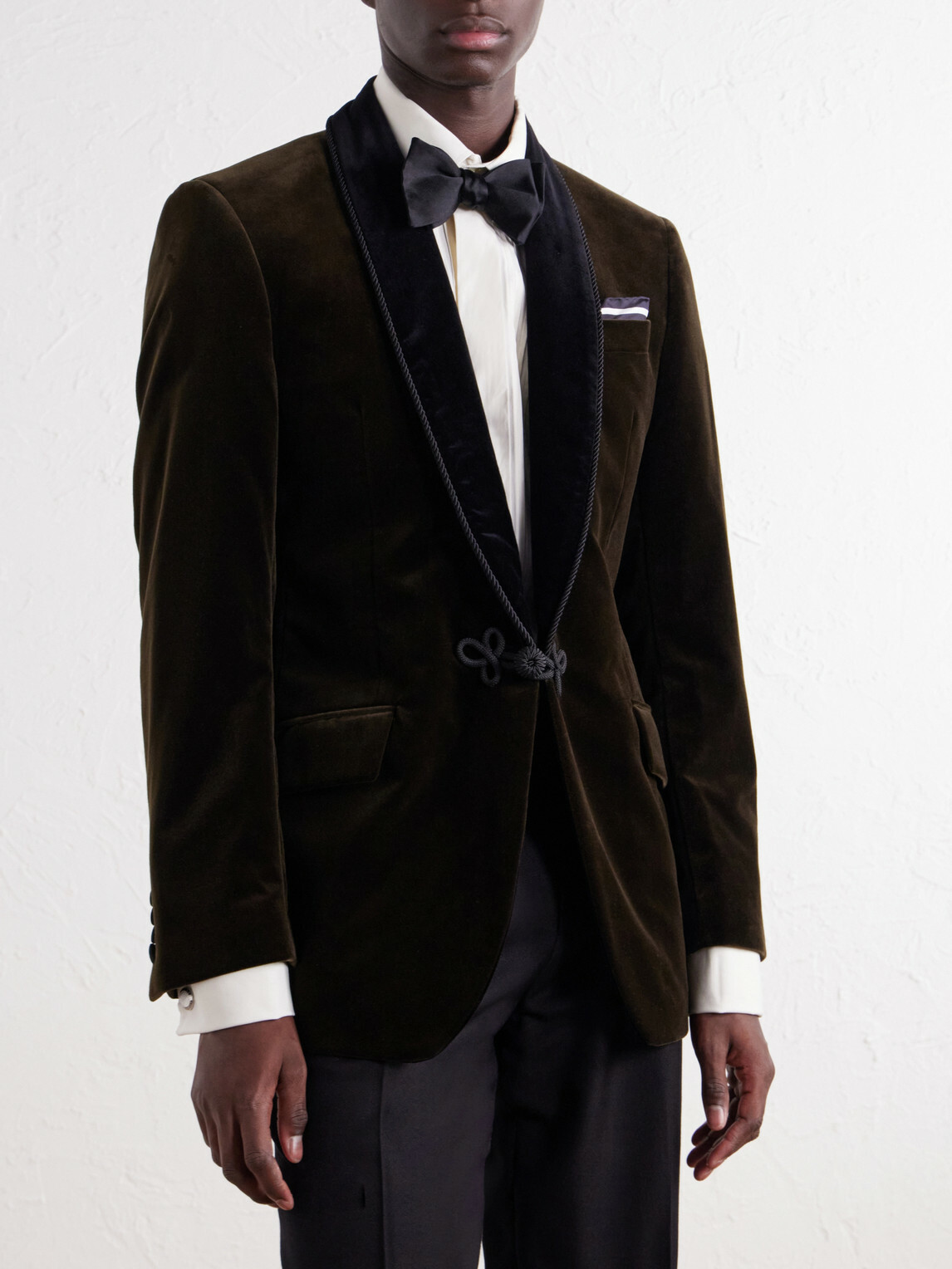 Favourbrook - Mayfair Shawl-Collar Cotton-Velvet Tuxedo Jacket - Green