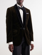 Favourbrook - Mayfair Shawl-Collar Cotton-Velvet Tuxedo Jacket - Green
