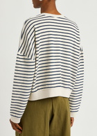 Ymc Almost Grown Striped Terry Sweatshirt Navy