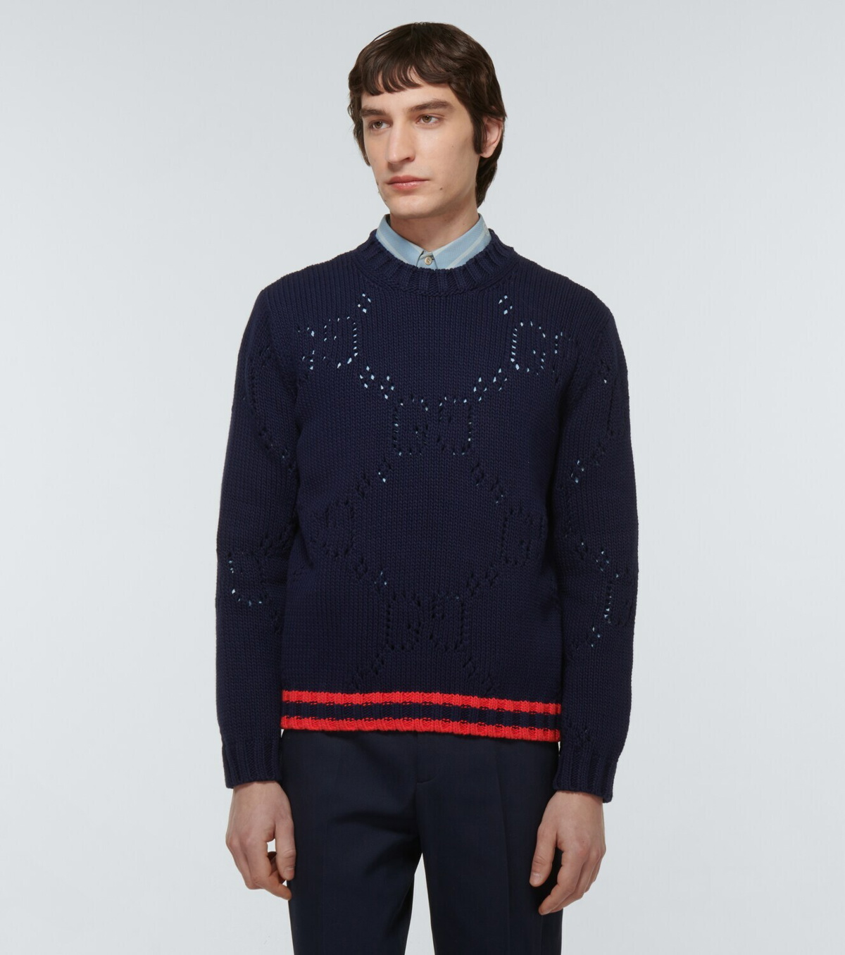 Gucci - Open-knit cotton sweater Gucci