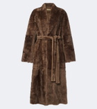 Nour Hammour Davos shearling wrap coat