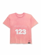 RRR123 - Logo-Print Embroidered Cotton-Jersey T-Shirt - Pink