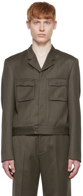 Photo: Our Legacy SSENSE Exclusive Green Pioneer Blazer