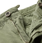 Incotex - Slim-Fit Cotton and Linen-Blend Cargo Trousers - Men - Green