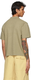 Jacquemus Khaki 'La Chemise Maille' Short Sleeve Cardigan