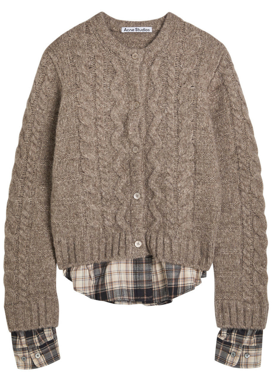 Acne Studios Green Mohair and Wool Long Cardigan Acne Studios