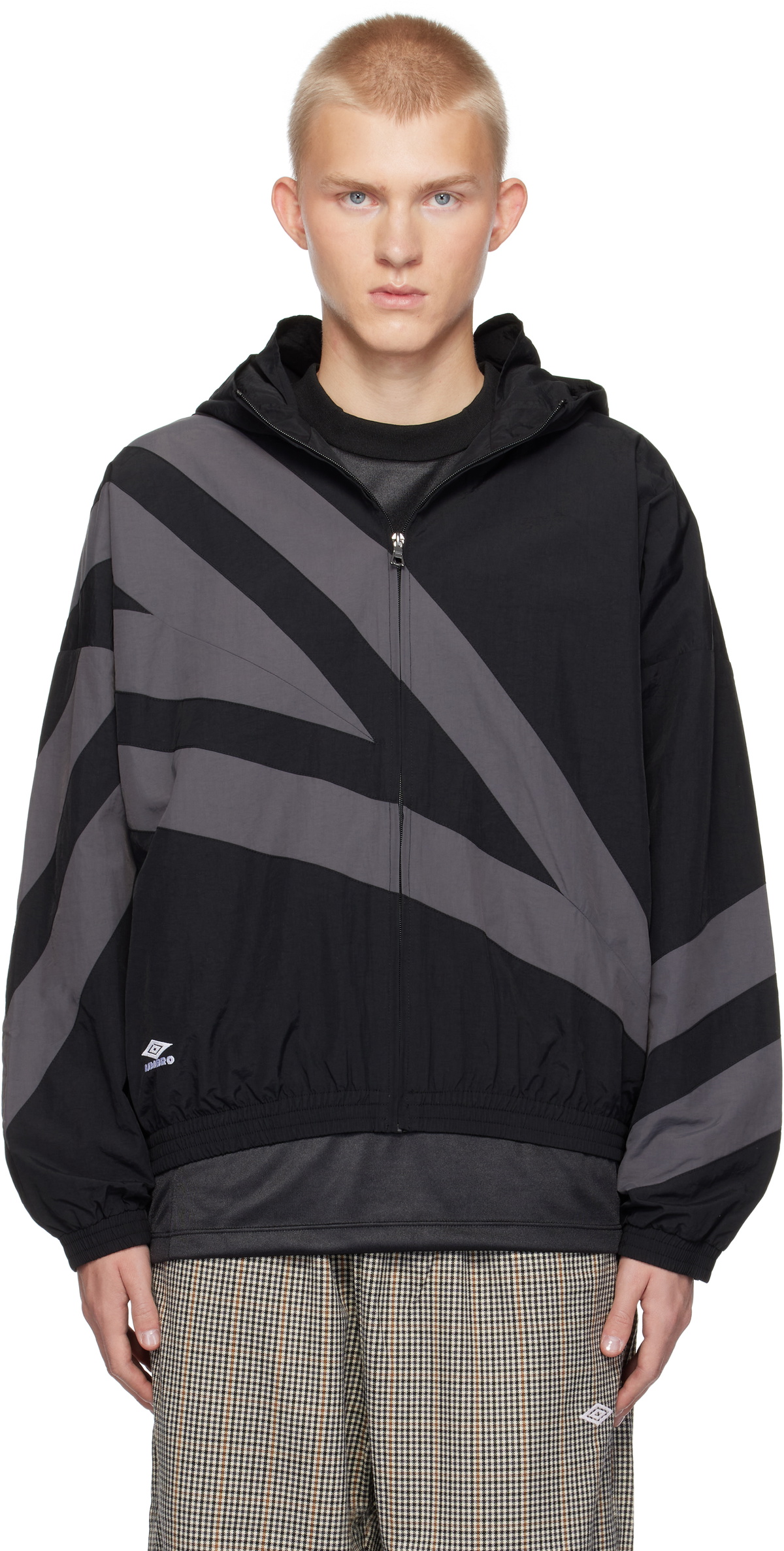 Umbro Brown Mini Check Track Jacket Umbro