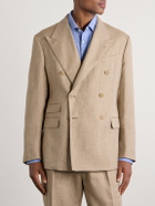 Ralph Lauren Purple label - Double-Breasted Linen, Cotton and Silk-Blend Suit Jacket - Neutrals