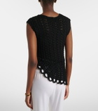 Loulou de Saison Saez asymmetric scalloped crochet top