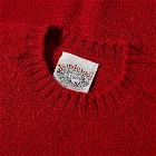 Jamieson's of Shetland Men's Crew Knit in Crimson